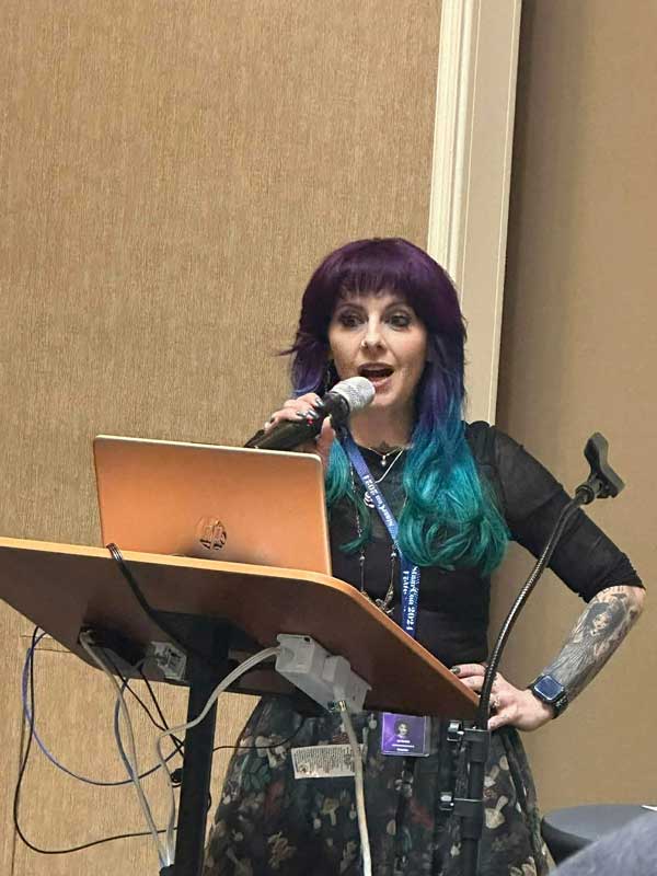 Jen Sankey presenting at StaarCon 2024.