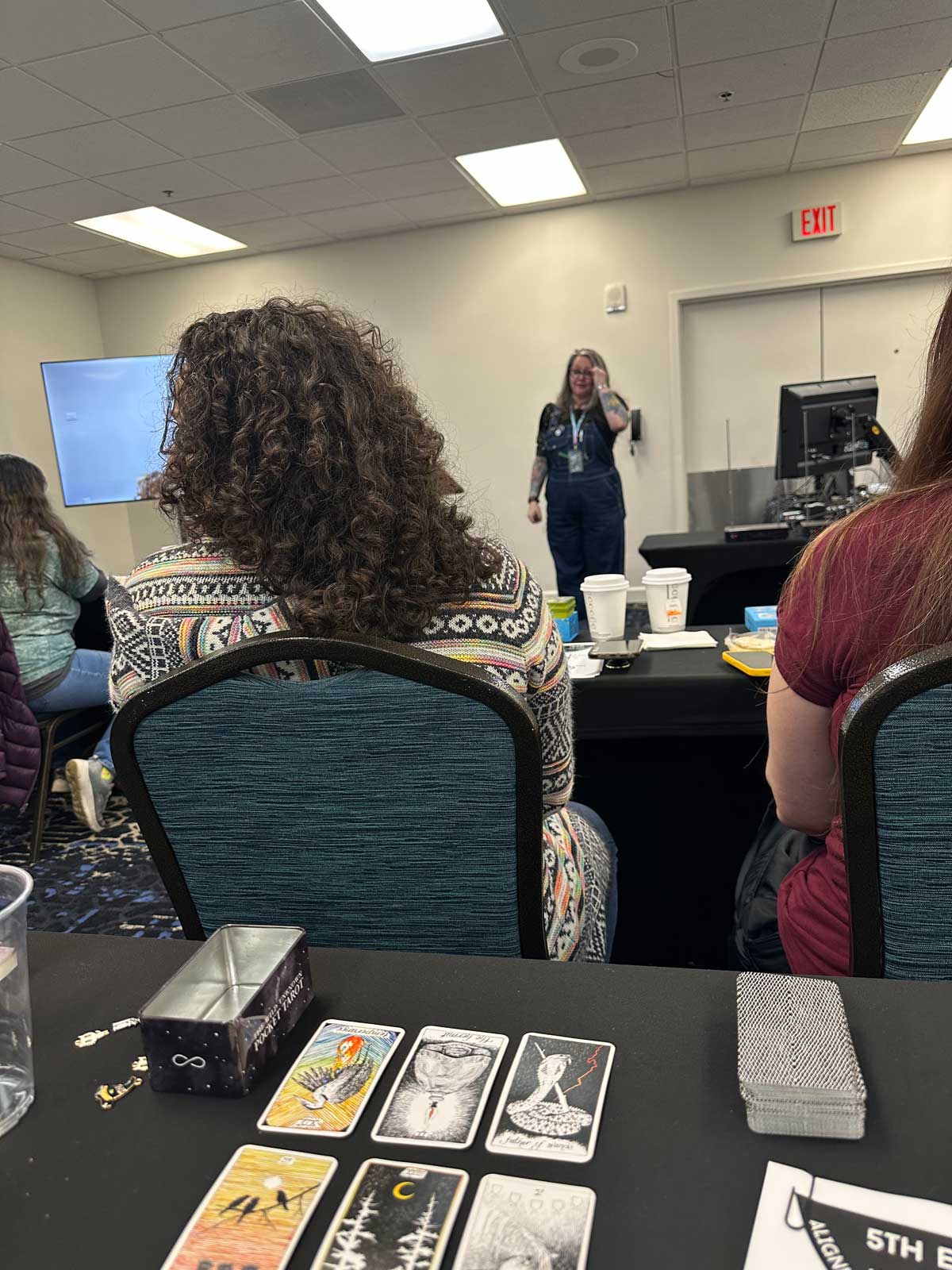 Wild Unknown Tarot in use at Kristine Gorman's presentation, StaarCon 5.
