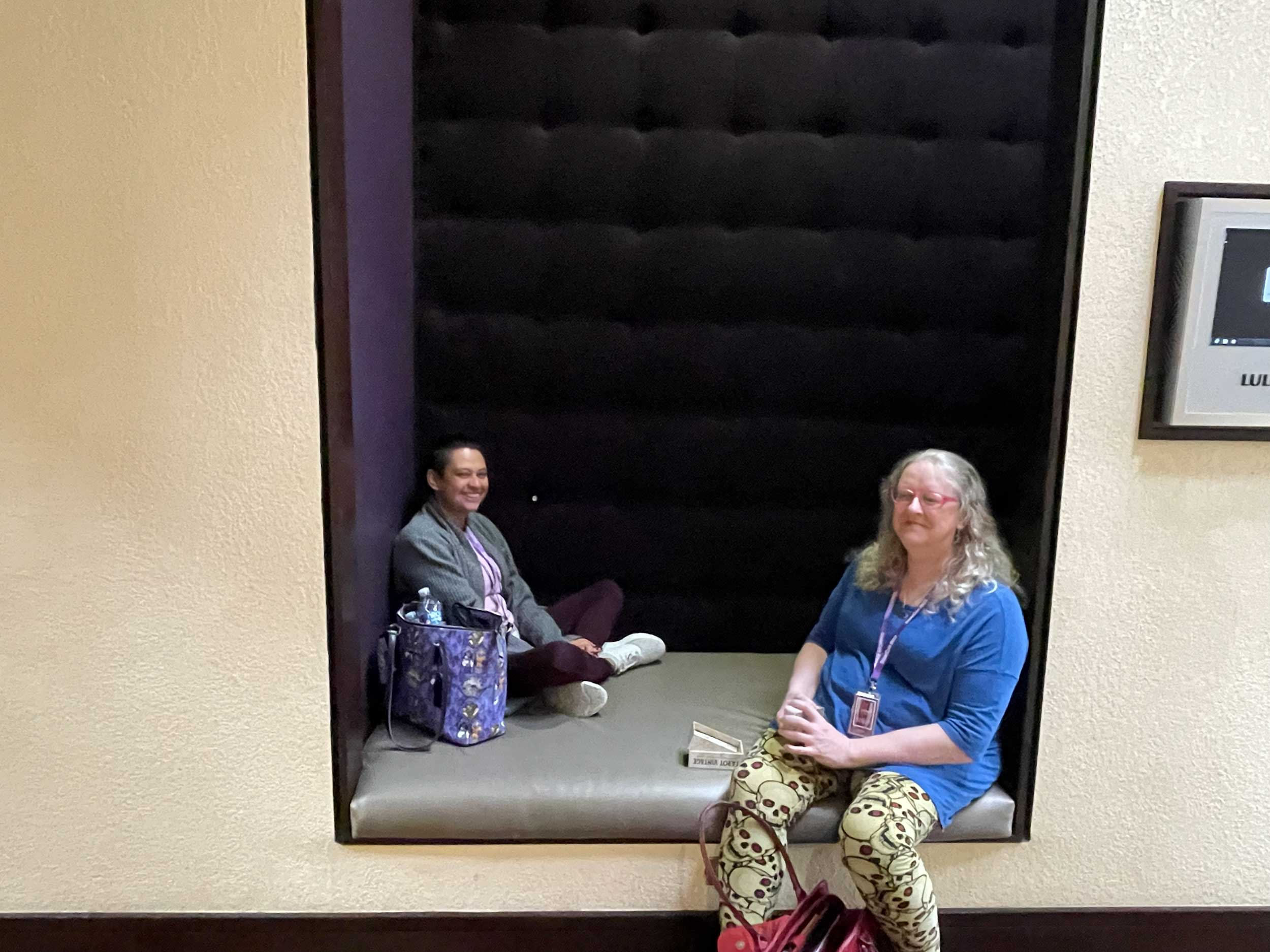 StaarCon 2022 attendees hanging out in the conference center.